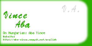 vince aba business card